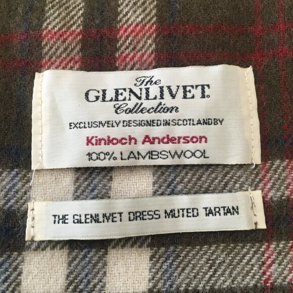 The Glenlivet Dress Muted Tartan Scarf Scotland Lambswool - Picture 6 of 9
